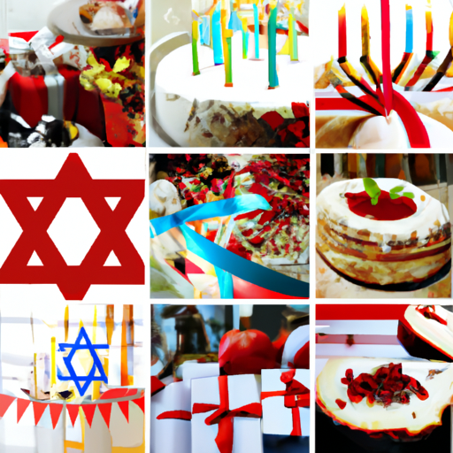 קולאז' של חגיגות יום הולדת ישראליות מסורתיות