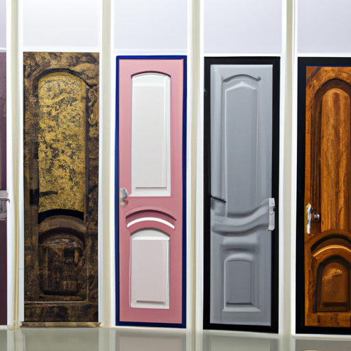 מערך דלתות כניסה בעיצובים וצבעים שונים של טפט PVC